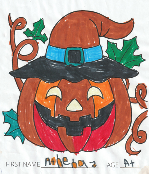 Athena Colouring Contest winner Belle River Oct 2023